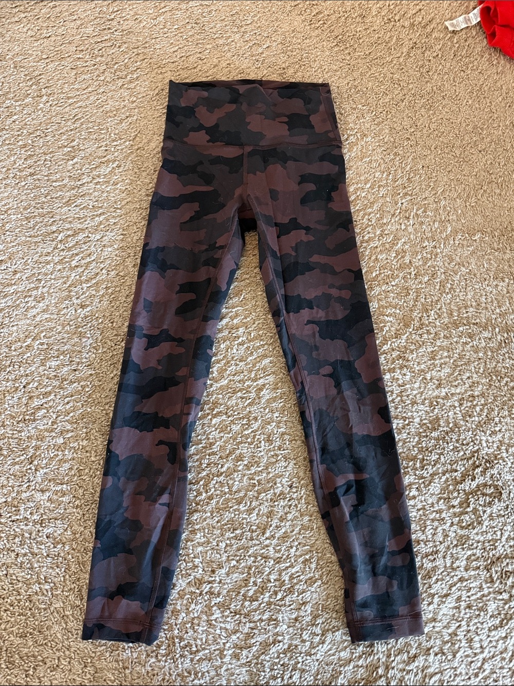 Lululemon Camouflage High-Waist Leggings - Brown/Black
